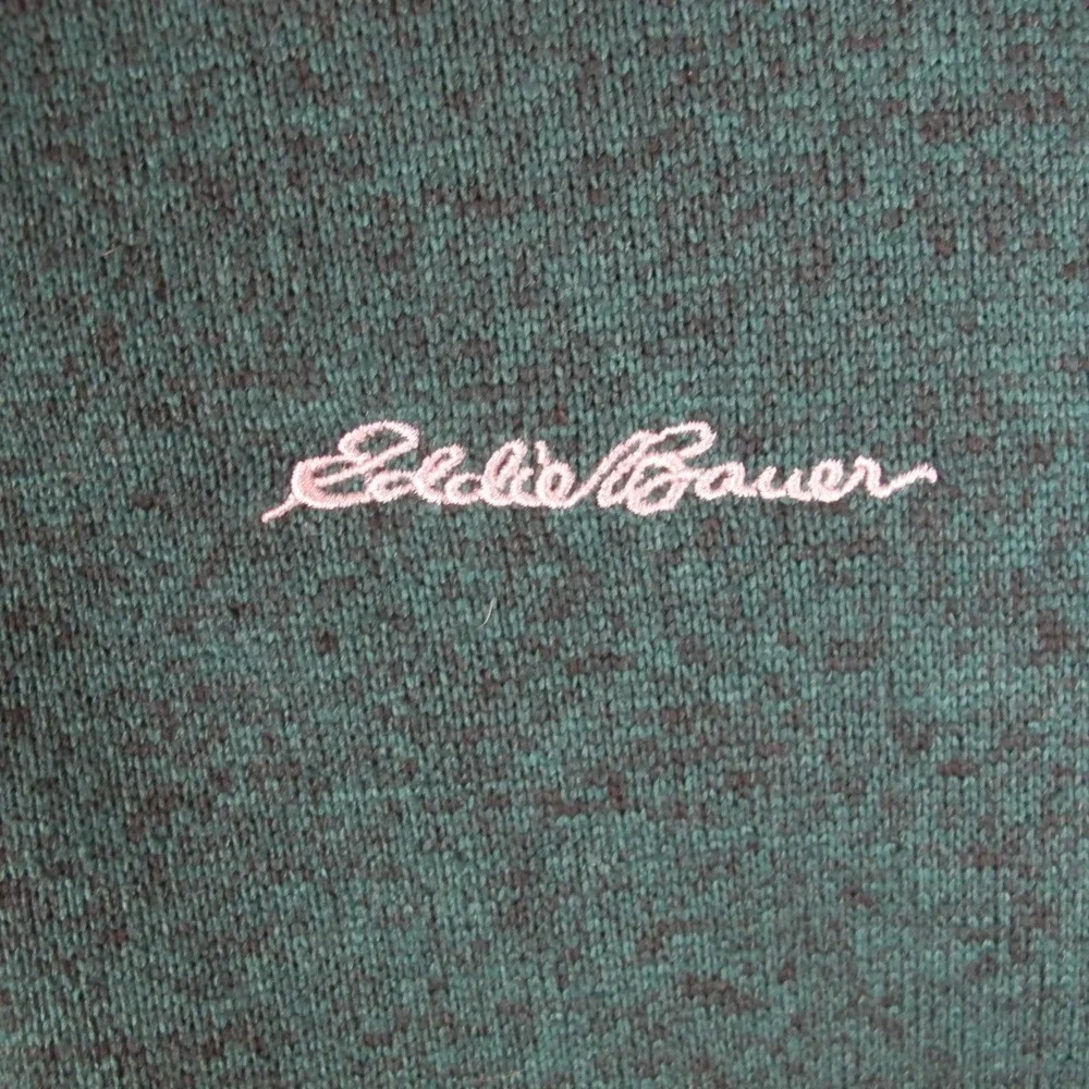 Eddie Bauer 1/2 Zip Pullover Camp Sweater‎ Men's Size XXL Green Polyester